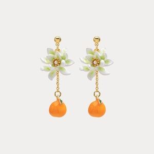 Dainty Orange Blossom Earrings